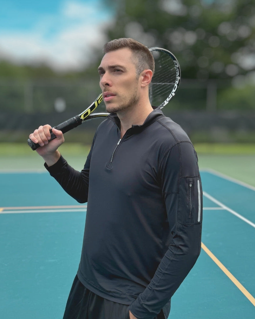 Men's Long Sleeve UPF 50 + Mock Zip Top | BloqUV