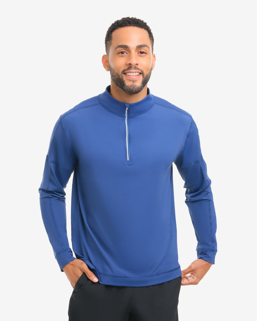 Men's Long Sleeve UPF 50 + Mock Zip Top | BloqUV
