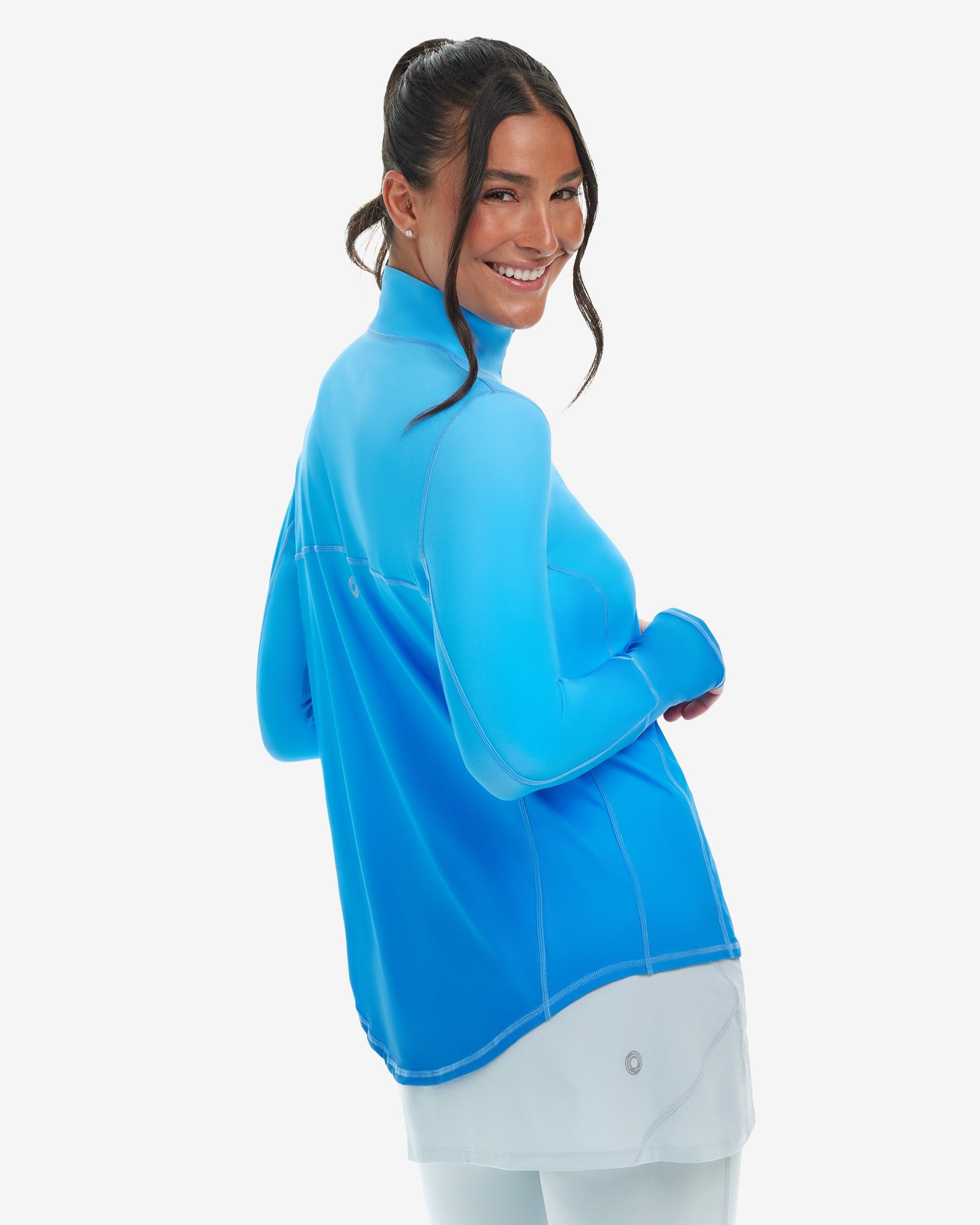 Women's Mock Zip Top Relaxed – Limited BloqUV x Jantzen Clearance