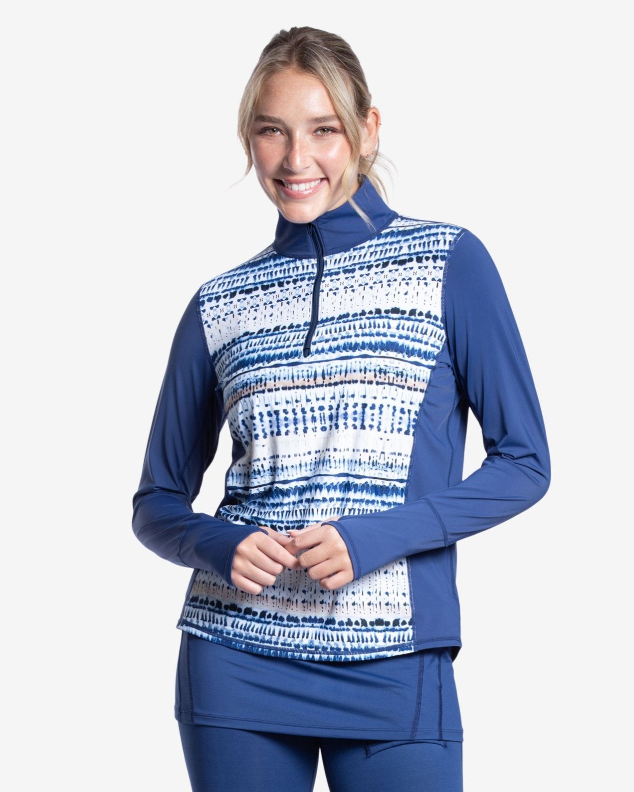 Women's Mock Zip Top Relaxed – Limited BloqUV x Jantzen Clearance
