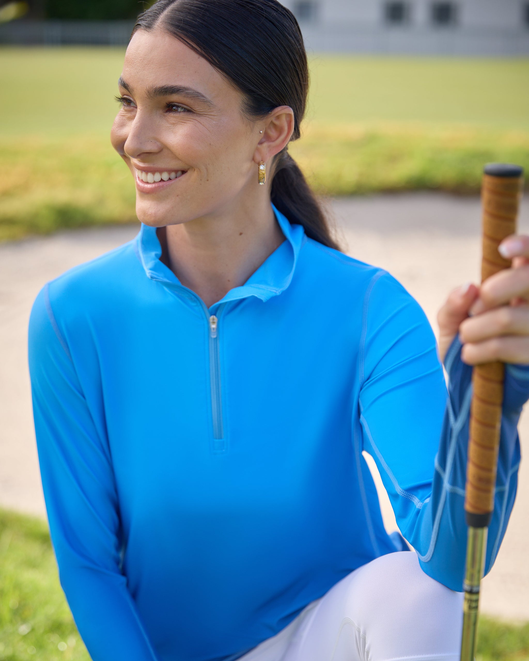 Women's Mock Zip Top Relaxed – Limited BloqUV x Jantzen Clearance
