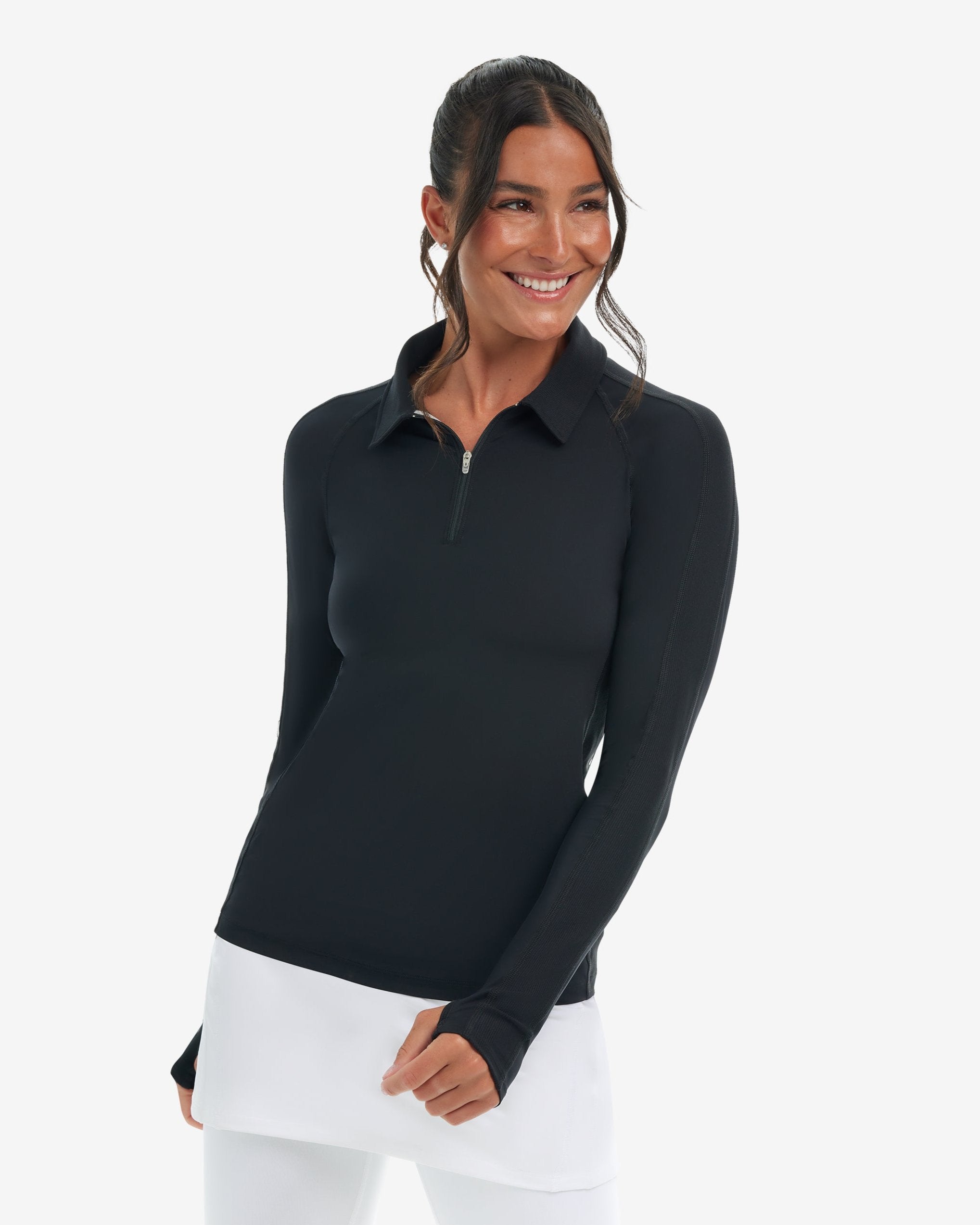Women's Quarter Zip Polo – UPF 50+ Sun Protection | BloqUV