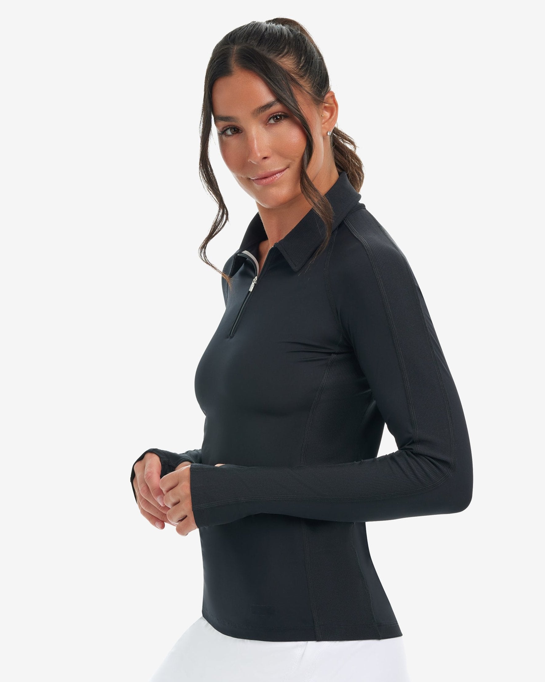 Women's Quarter Zip Polo – UPF 50+ Sun Protection | BloqUV