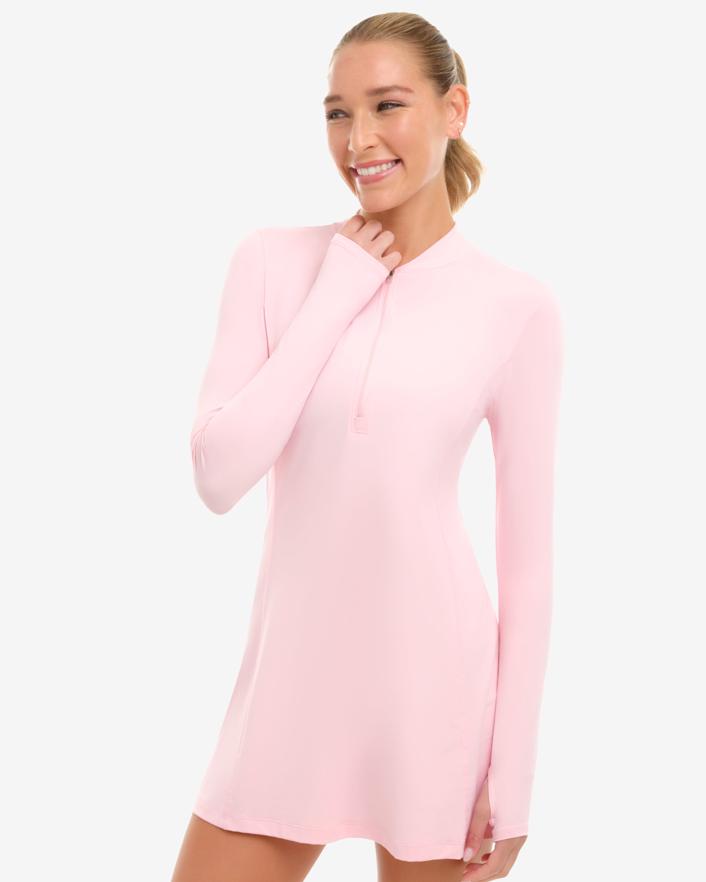 long sleeve women dress BloqUV Women's Active Dress, Tickle Me Pink / X-Small