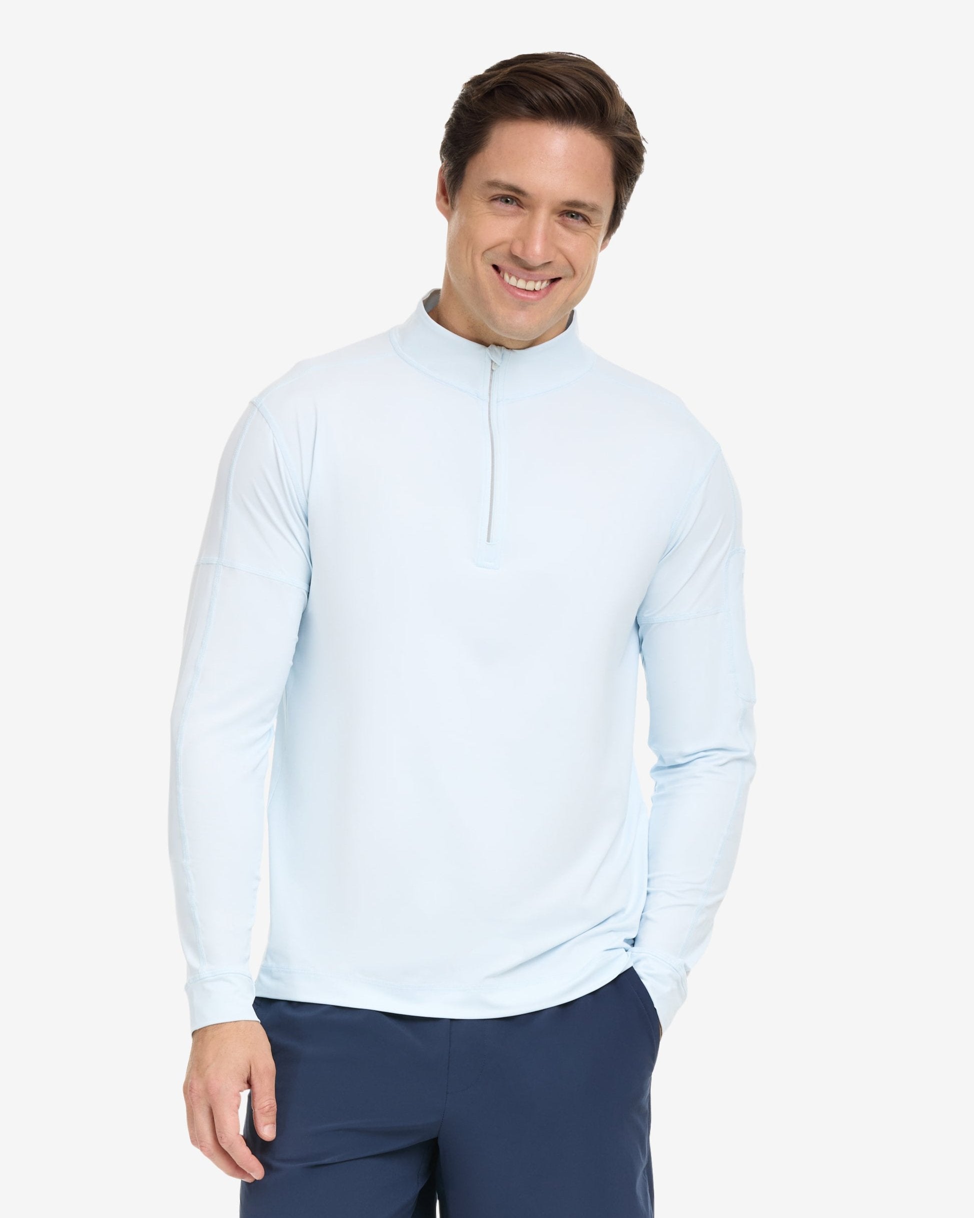 Men's Long Sleeve UPF 50 + Mock Zip Top | BloqUV