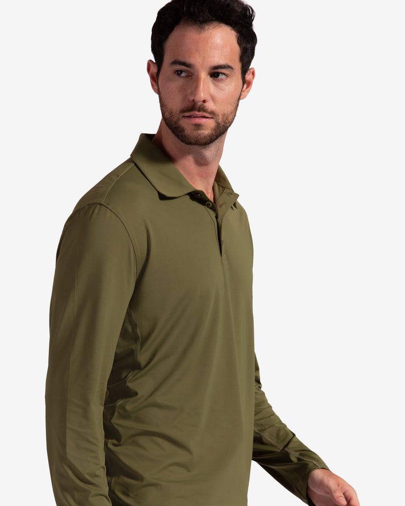 CLEARANCE - MEN'S LONG SLEEVE COLLARED SHIRT (12004P) - BloqUV