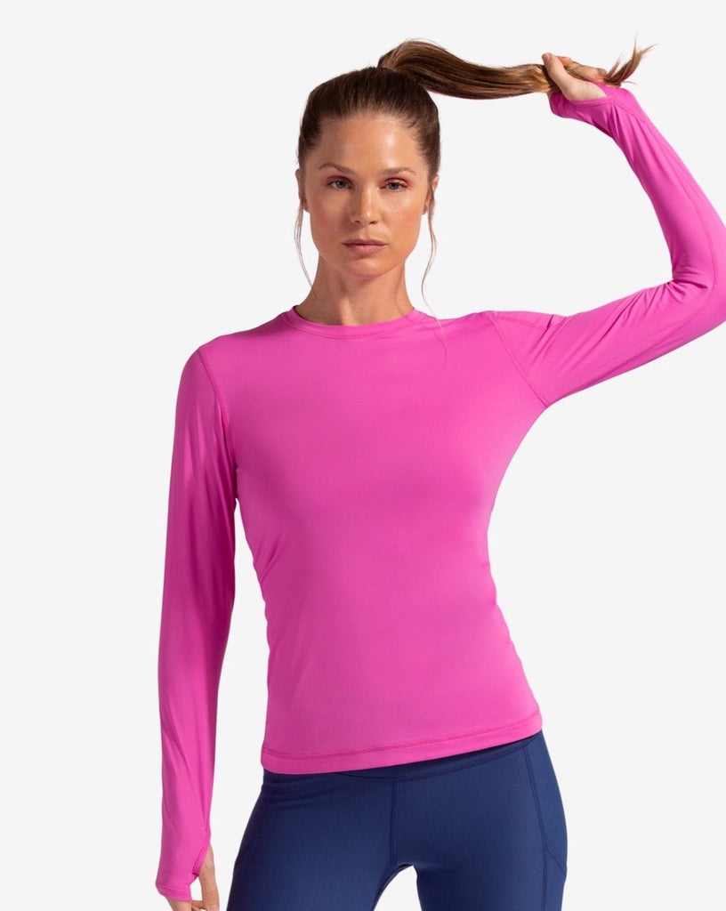 Women's UPF 50+ Sun Protection Long Sleeve T-Shirt Performance Active Top  Golf Shirts Workout Sports Leisure Slim Fit : : Clothing, Shoes 
