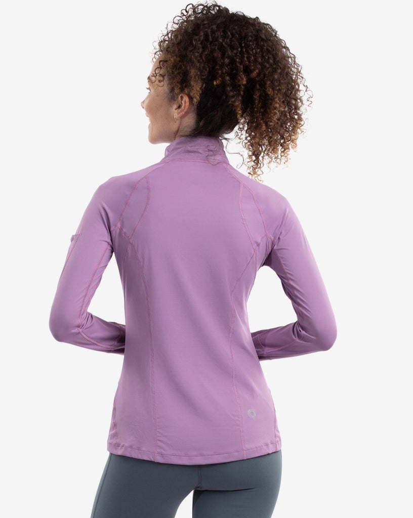 Women wearing plum top. Picture shows back of shirts. (Style 3001) - BloqUV