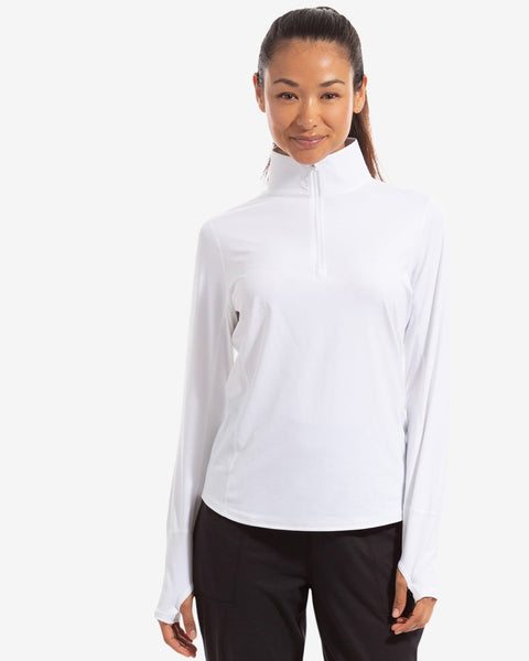 Women's Mock Zip Long Sleeve Shirt Relaxed | BloqUV
