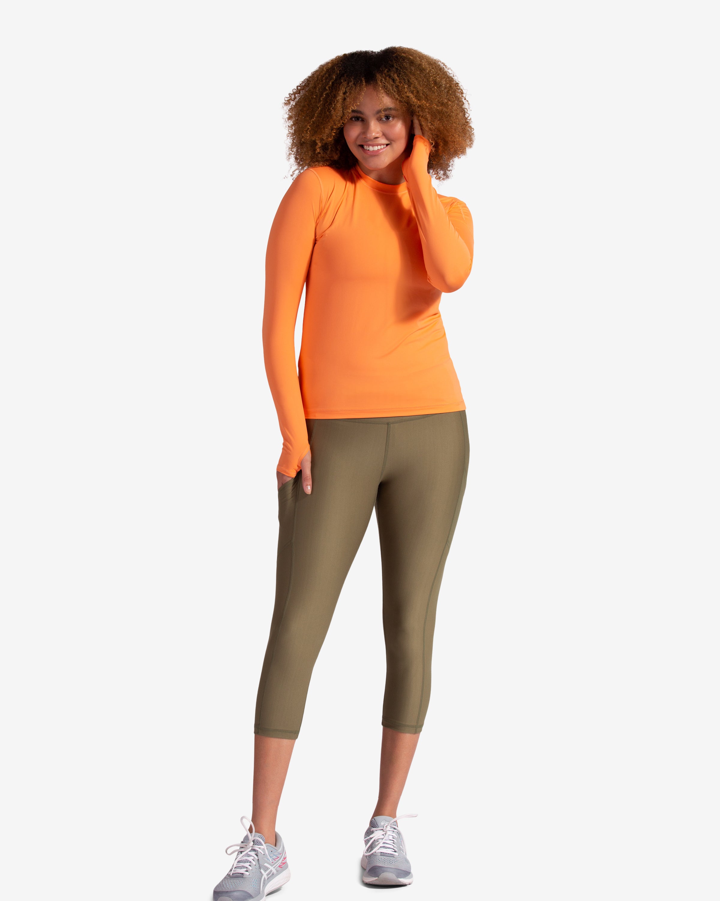 Colorful Sustainable Capri Yoga Pants with Pockets, Eco-Friendly Leggings